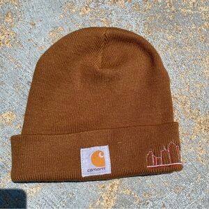 Carhartt Tan Beanie with Embroidered Skyline